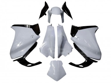Lojas Carenagens Moto Honda VFR 1200 2010-2014 - Branco Preto Brilhante