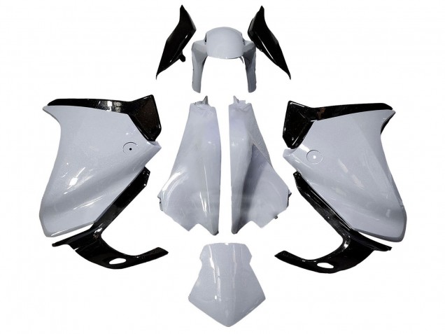 Lojas Carenagens Moto Honda VFR 1200 2010-2014 - Branco Preto Brilhante