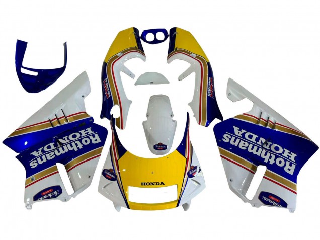 Lojas Carenagens Moto Honda NSR250 1994-1996 - Branco Azul Amarelo Ouro Rothmans