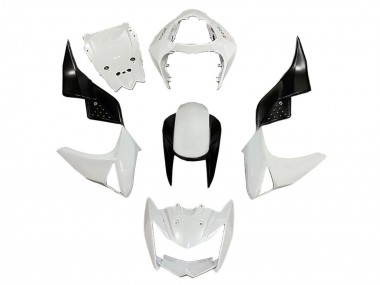 Lojas Carenagens Moto Kawasaki Z1000 2003-2006 - Branco Preto Brilhante