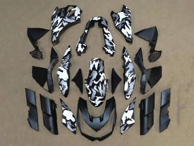 Lojas Carenagens Moto Kawasaki Z1000 2010-2013 - Preto Branco Camouflage