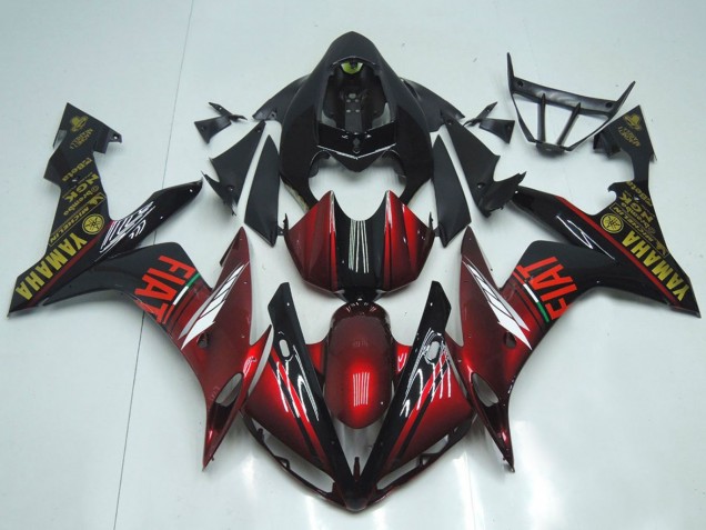 Lojas Carenagens Moto Yamaha YZF R1 2007-2008 - Vermelho Castanho Preto Fiat