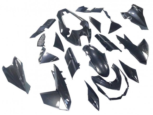 Lojas Carenagens Moto Kawasaki Z1000 2010-2013 - Preto Fibra de Carbono