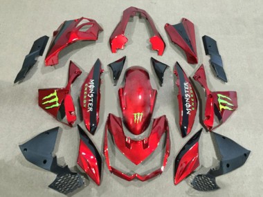 Lojas Carenagens Moto Kawasaki Z1000 2010-2013 - Vermelho Preto Brilhante Verde Monstro