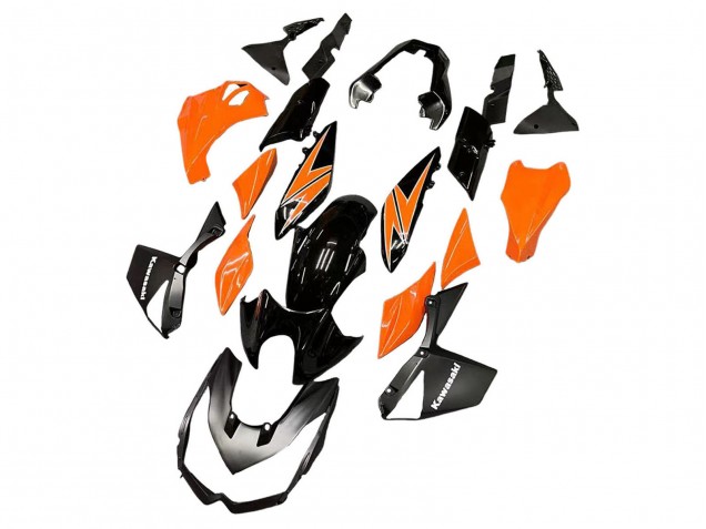 Lojas Carenagens Moto Kawasaki Z1000 2010-2013 - Laranja Preto Brilhante