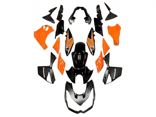 Lojas Carenagens Moto Kawasaki Z1000 2010-2013 - Laranja Preto Brilhante