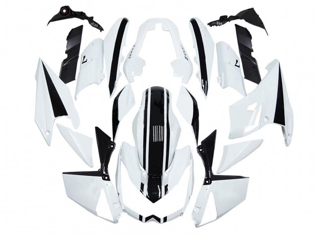 Lojas Carenagens Moto Kawasaki Z1000 2010-2013 - Branco Preto