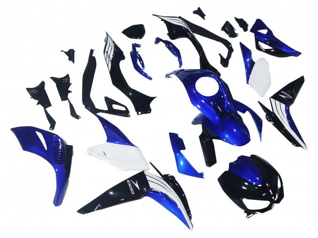 Lojas Carenagens Moto Kawasaki Z1000 2014-2019 - Branco Azul Preto