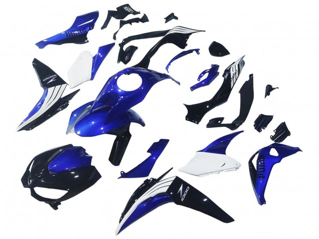 Lojas Carenagens Moto Kawasaki Z1000 2014-2019 - Branco Azul Preto