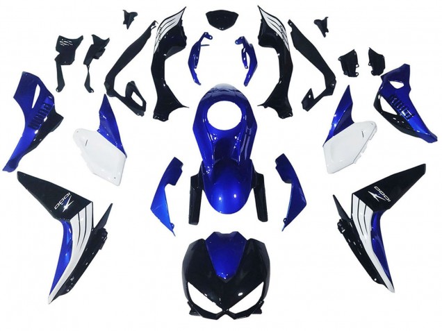 Lojas Carenagens Moto Kawasaki Z1000 2014-2019 - Branco Azul Preto