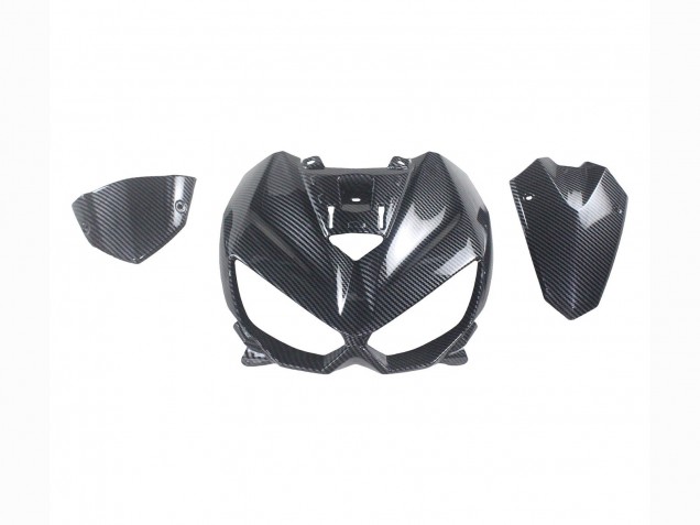 Lojas Carenagens Moto Kawasaki Z1000 2014-2019 - Preto Fibra de Carbono