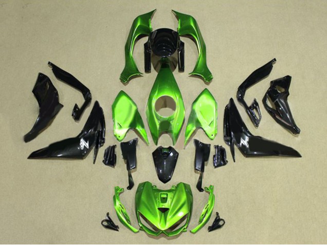 Lojas Carenagens Moto Kawasaki Z1000 2014-2019 - Verde Preto Brilhante