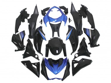 Lojas Carenagens Moto Kawasaki Z1000 2014-2019 - Azul Preto Brilhante