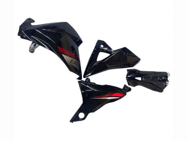 Lojas Carenagens Moto Kawasaki Z800 2013-2018 - Preto Brilhante Vermelho