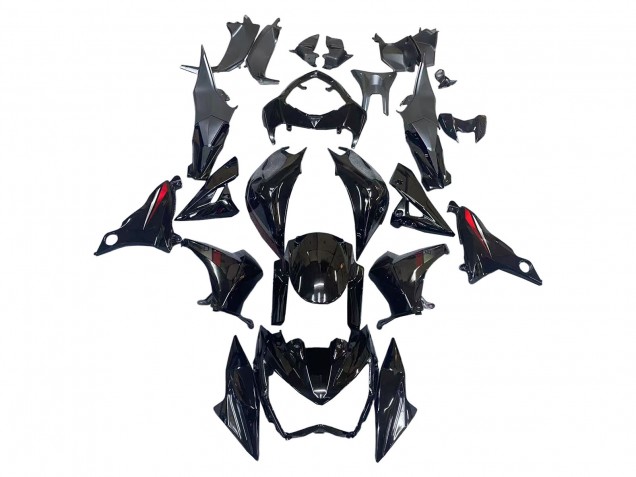 Lojas Carenagens Moto Kawasaki Z800 2013-2018 - Preto Brilhante Vermelho