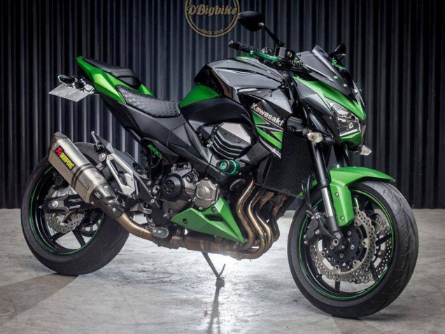 Lojas Carenagens Moto Kawasaki Z800 2013-2018 - Verde Preto Brilhante