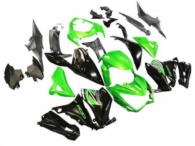 Lojas Carenagens Moto Kawasaki Z800 2013-2018 - Verde Preto Brilhante