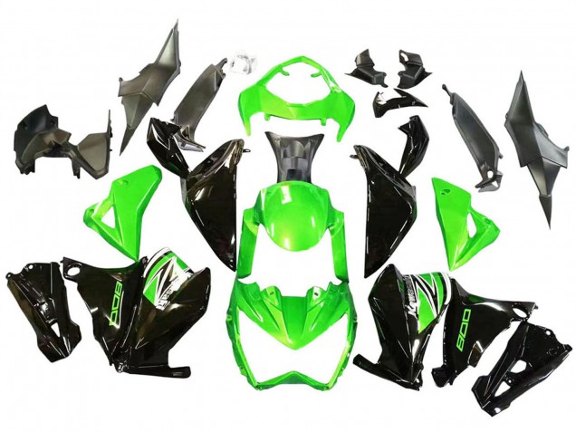 Lojas Carenagens Moto Kawasaki Z800 2013-2018 - Verde Preto Brilhante