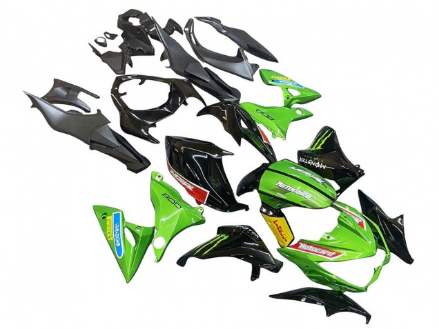 Lojas Carenagens Moto Kawasaki Z800 2013-2018 - Verde Preto Brilhante Vermelho Amarelo