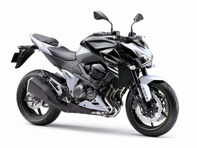 Lojas Carenagens Moto Kawasaki Z800 2013-2018 - Branco Preto Brilhante Verde