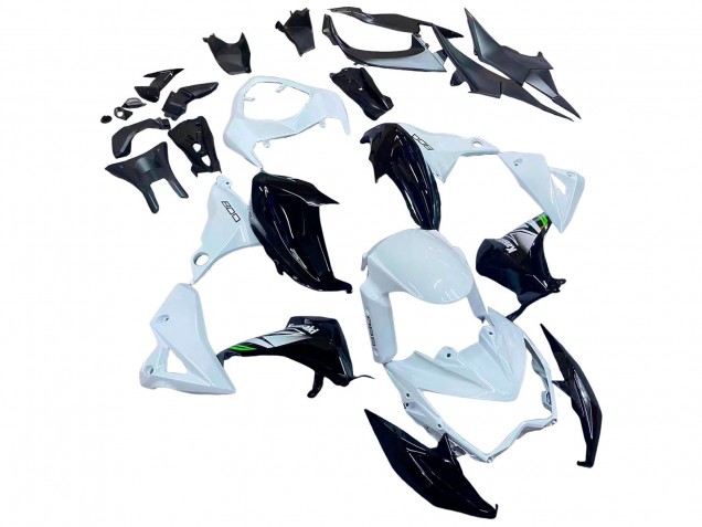 Lojas Carenagens Moto Kawasaki Z800 2013-2018 - Branco Preto Brilhante Verde