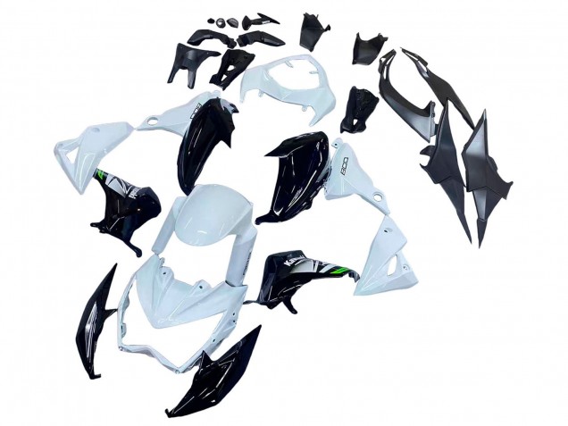 Lojas Carenagens Moto Kawasaki Z800 2013-2018 - Branco Preto Brilhante Verde