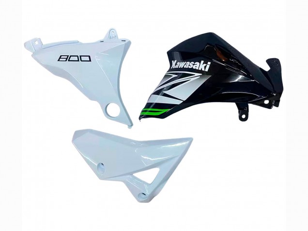 Lojas Carenagens Moto Kawasaki Z800 2013-2018 - Branco Preto Brilhante Verde