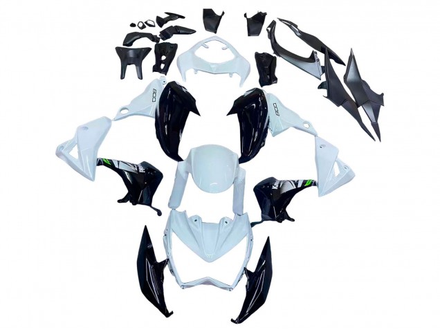 Lojas Carenagens Moto Kawasaki Z800 2013-2018 - Branco Preto Brilhante Verde