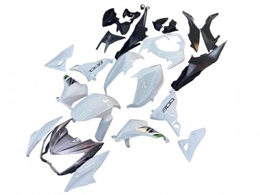Lojas Carenagens Moto Kawasaki Z800 2013-2018 - Branco Verde Prata Preto