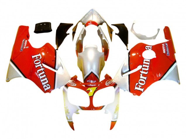 Lojas Carenagens Moto Kawasaki ZX12R 2000-2001 - Prata Vermelho Fortuna Motul 7