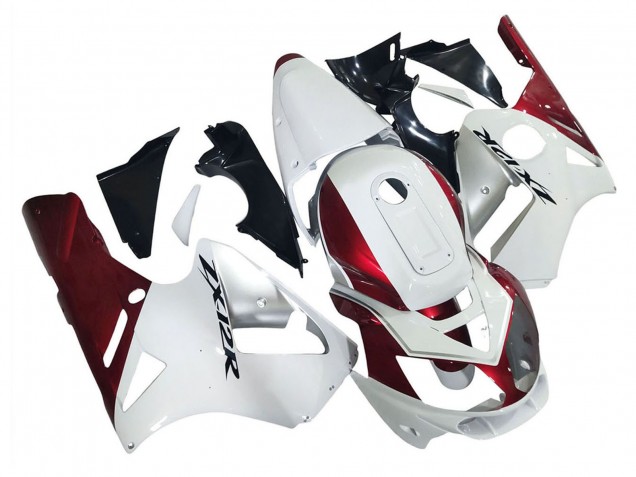 Lojas Carenagens Moto Kawasaki ZX12R 2002-2006 - Branco Vermelho Preto