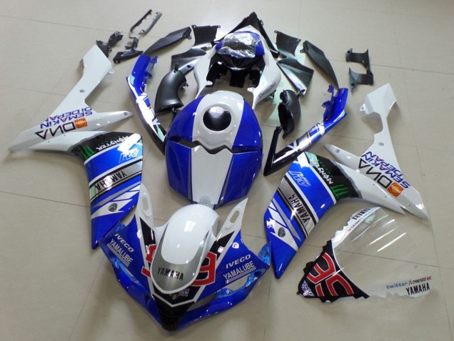 Lojas Carenagens Moto Yamaha YZF R1 2007-2008 - Branco Azul Preto Verde Monstro Yamalube