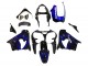 Lojas Carenagens Moto Kawasaki ZX9R 2000-2001 - Preto Brilhante Azul Chama Branco