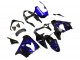Lojas Carenagens Moto Kawasaki ZX9R 2000-2001 - Preto Brilhante Azul Chama Branco