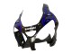 Lojas Carenagens Moto Kawasaki ZX9R 2000-2001 - Preto Brilhante Azul Chama Branco