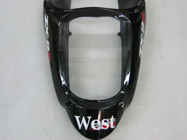 Lojas Carenagens Moto Kawasaki ZX9R 2000-2001 - Preto Brilhante Branco West