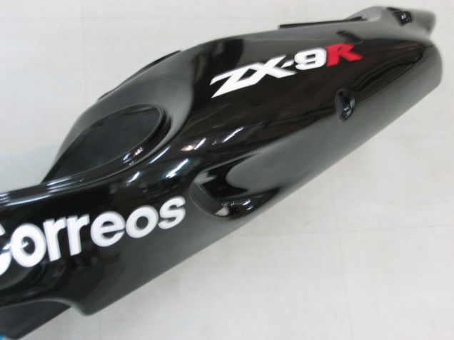 Lojas Carenagens Moto Kawasaki ZX9R 2000-2001 - Preto Brilhante Branco West