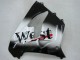 Lojas Carenagens Moto Kawasaki ZX9R 2000-2001 - Preto Brilhante Branco West