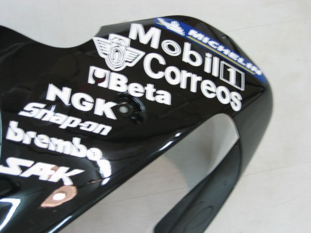 Lojas Carenagens Moto Kawasaki ZX9R 2000-2001 - Preto Brilhante Branco West