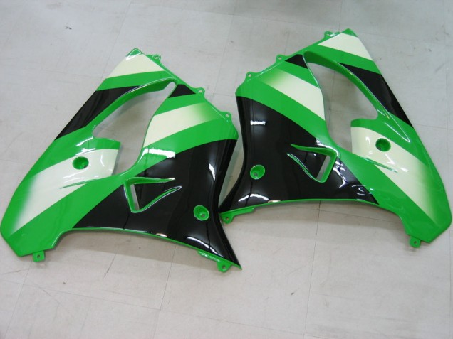 Lojas Carenagens Moto Kawasaki ZX9R 2000-2001 - Verde Prata Preto