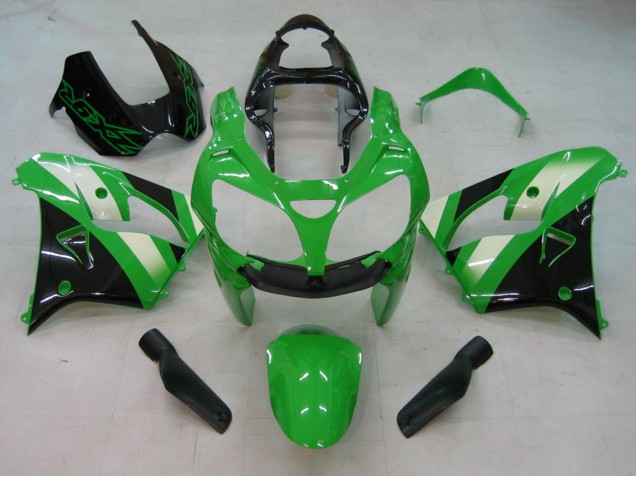 Lojas Carenagens Moto Kawasaki ZX9R 2000-2001 - Verde Prata Preto