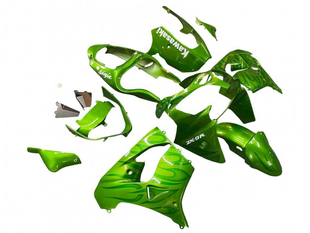 Lojas Carenagens Moto Kawasaki ZX9R 2000-2001 - Verde Chama