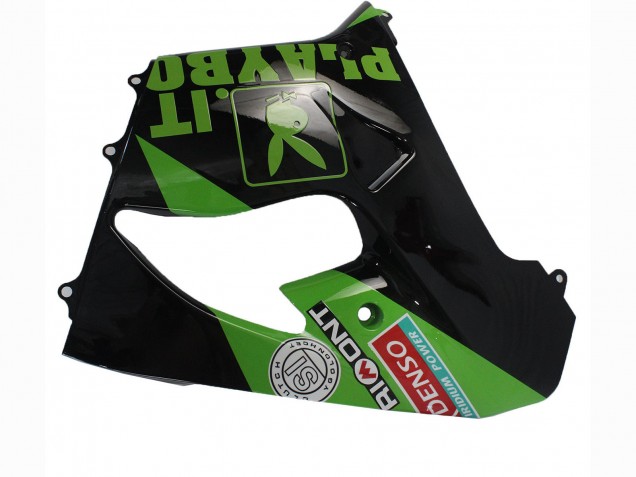 Lojas Carenagens Moto Kawasaki ZX9R 2000-2001 - Verde Preto Playboy DENSO