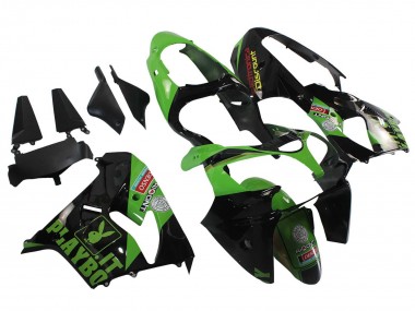 Lojas Carenagens Moto Kawasaki ZX9R 2000-2001 - Verde Preto Playboy DENSO