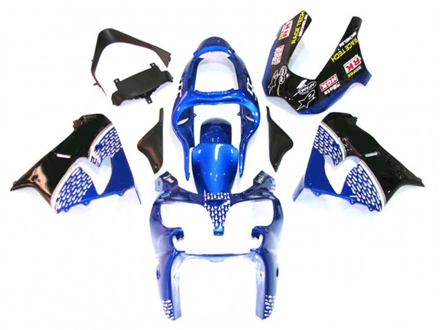 Lojas Carenagens Moto Kawasaki ZX9R 2000-2001 - Azul Branco Preto