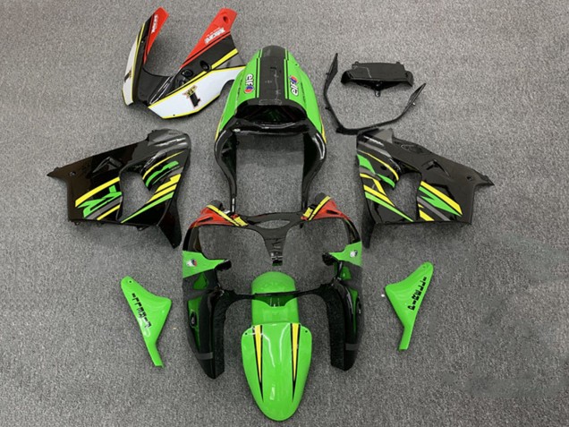 Lojas Carenagens Moto Kawasaki ZX9R 2000-2001 - Verde Laranja Preto