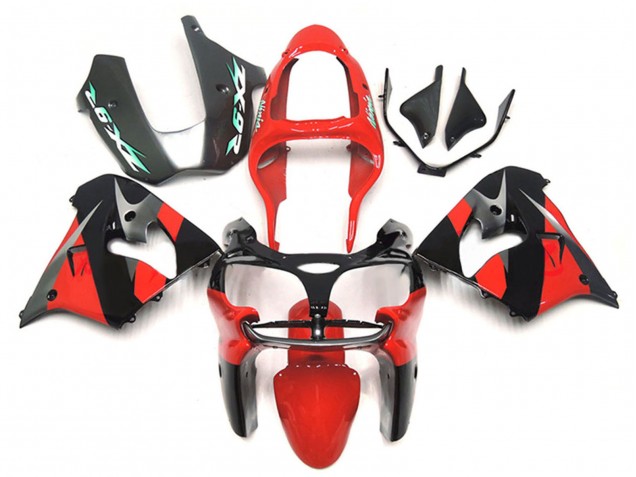 Lojas Carenagens Moto Kawasaki ZX9R 2000-2001 - Vermelho Preto