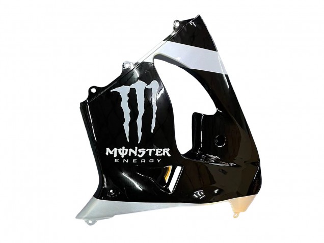 Lojas Carenagens Moto Kawasaki ZX9R 2002-2003 - Prata Preto Brilhante Monstro Elf