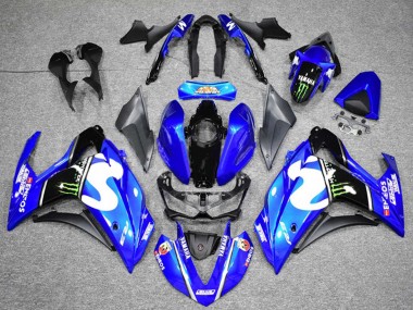 Lojas Carenagens Moto Yamaha YZF R3 2015-2018 - Azul Preto Verde Monstro