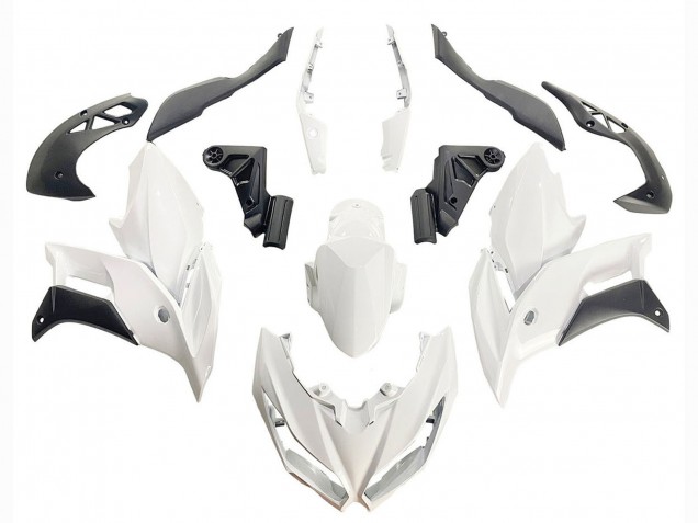 Lojas Carenagens Moto Kawasaki Versys 650 2015-2021 - Branco Preto Fosco